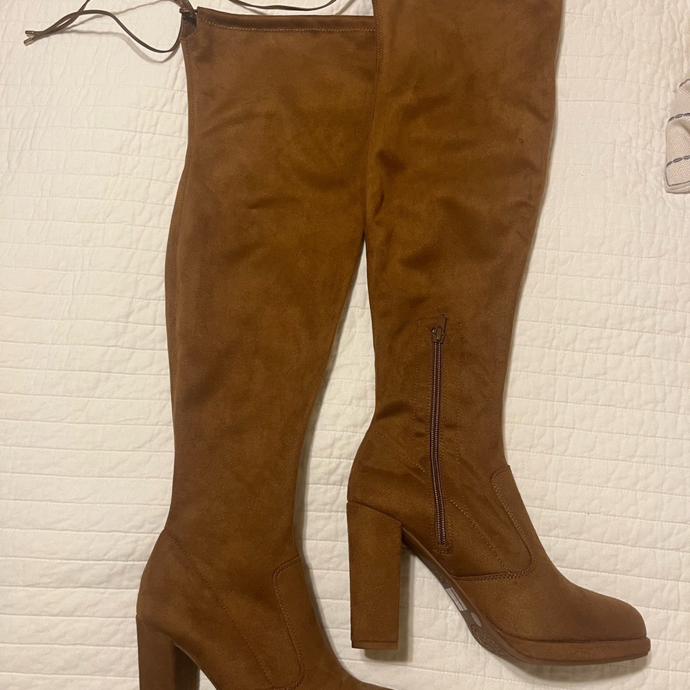 Never worn GB Brown Suede Women's Thigh-High Boots SIZE 9